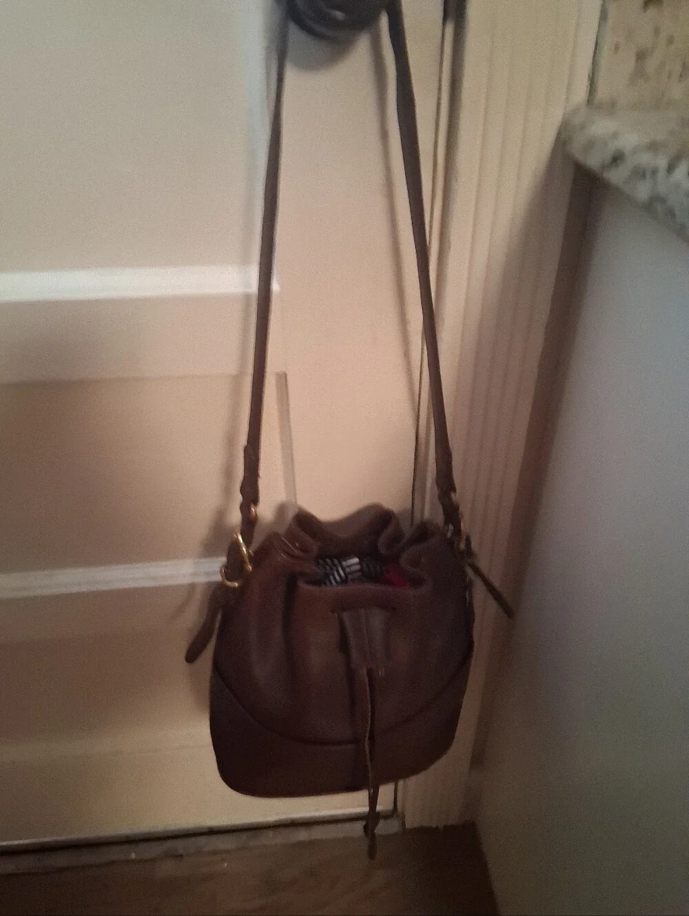 Women's Vintage Med Coach Bucket Bag